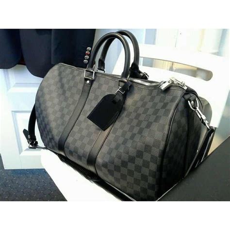 fake mens black shoulder bag louis vuitton|louis vuitton black checkered bag.